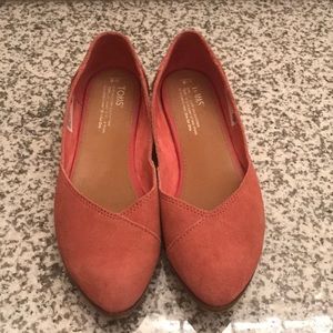 Toms Jutti Flats. Suede Color Salmon.